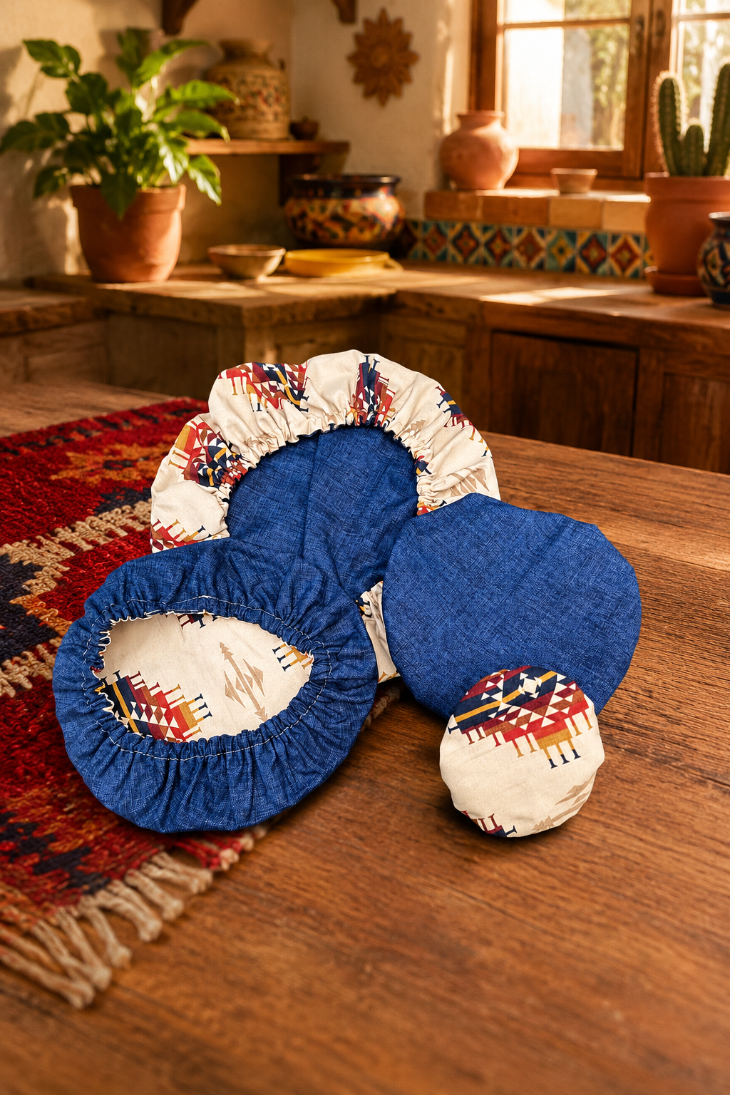 Spirit Trail / Blue Water - Large Reversable Bowl Cover