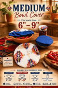 Spirit Trail / Blue Water - Medium Reversable Bowl Cover
