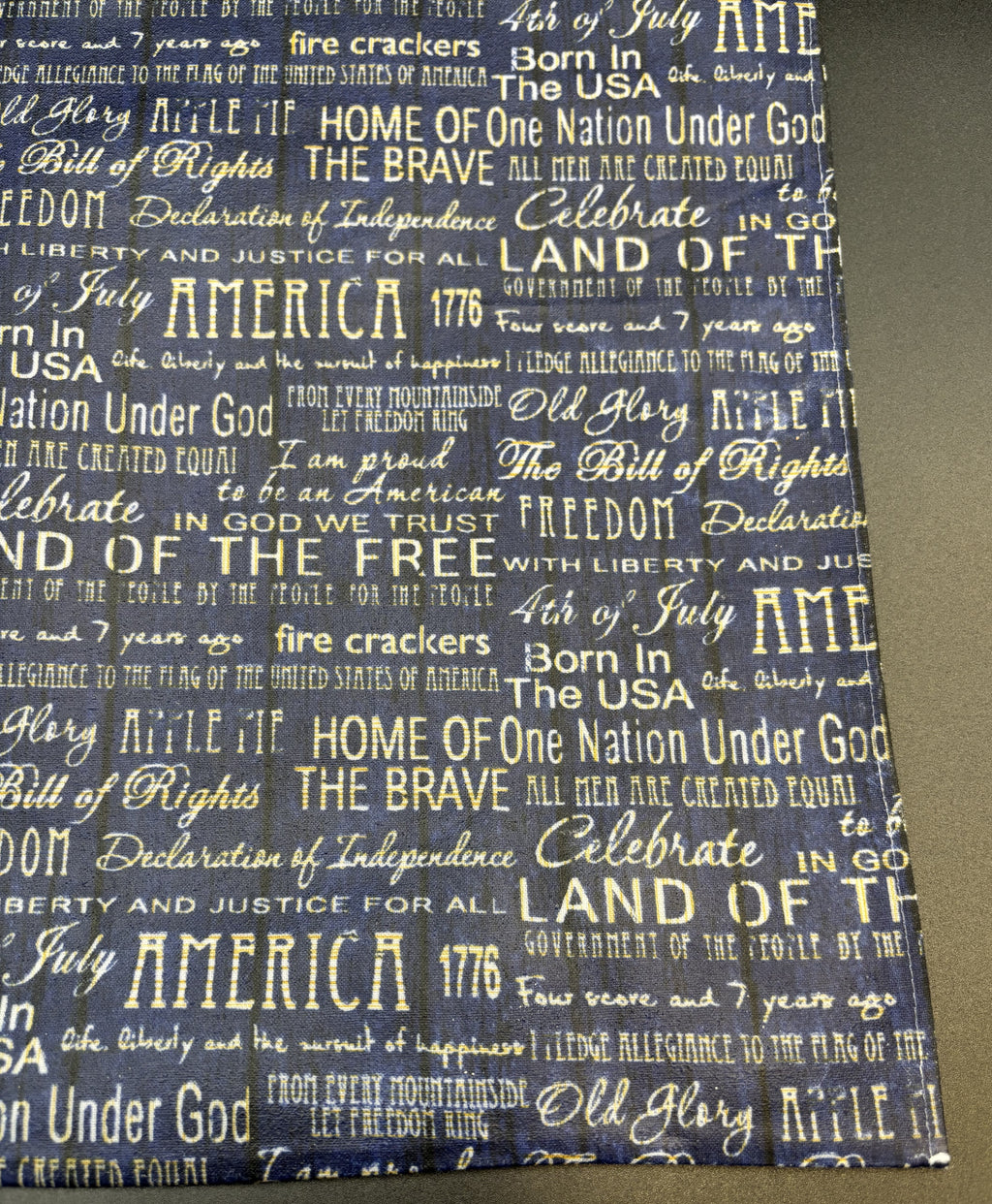 Freedom Script Bees Waxed Bread Bag