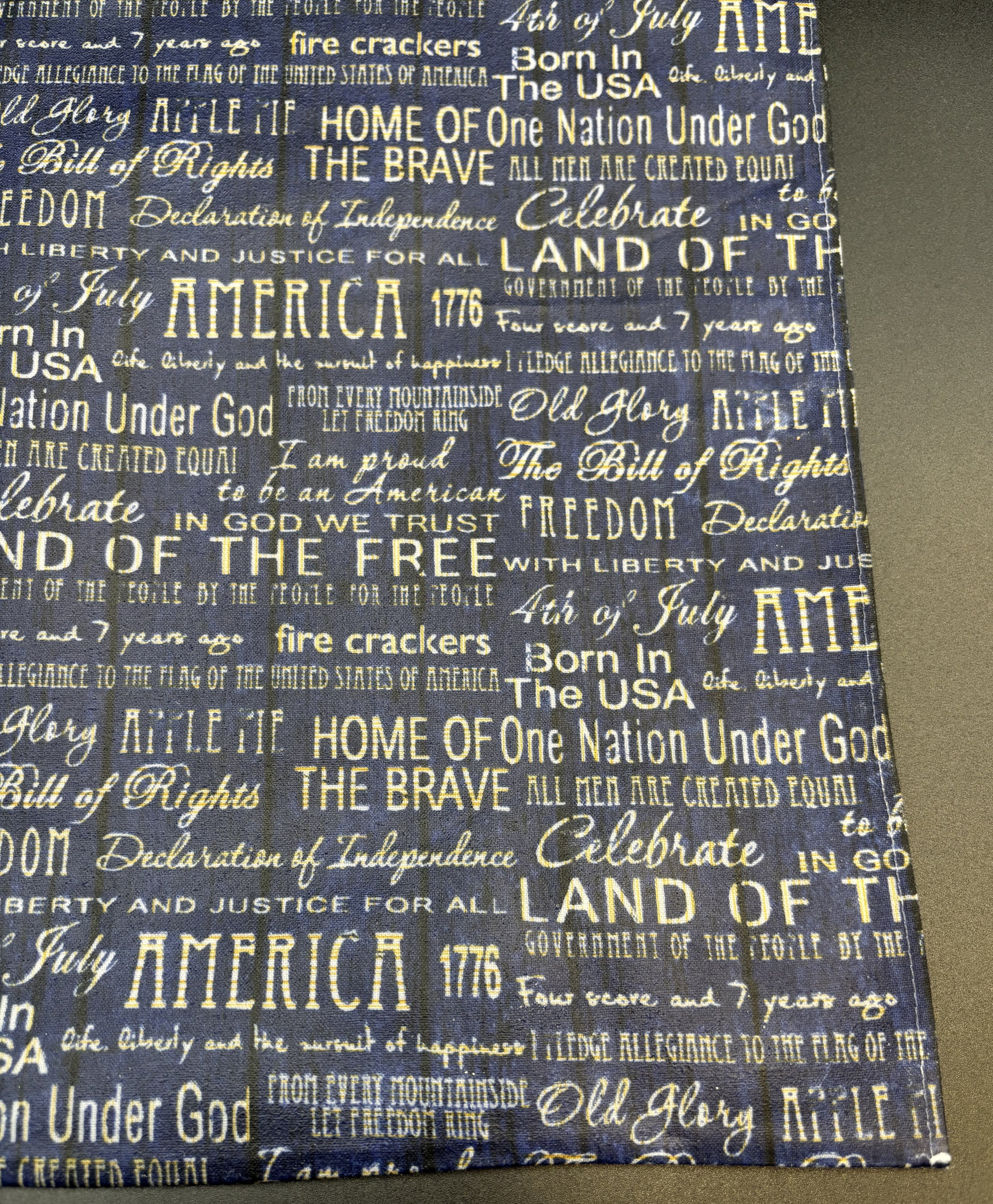 Freedom Script Bees Waxed Bread Bag