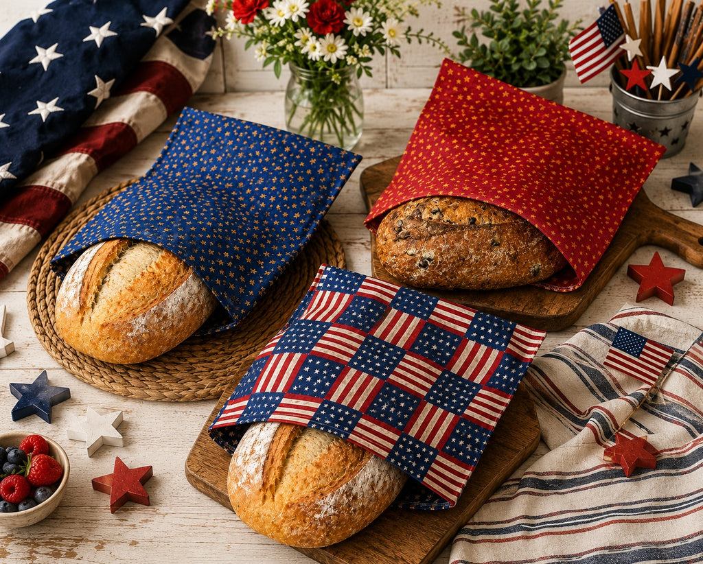 Freedom Script Bees Waxed Bread Bag