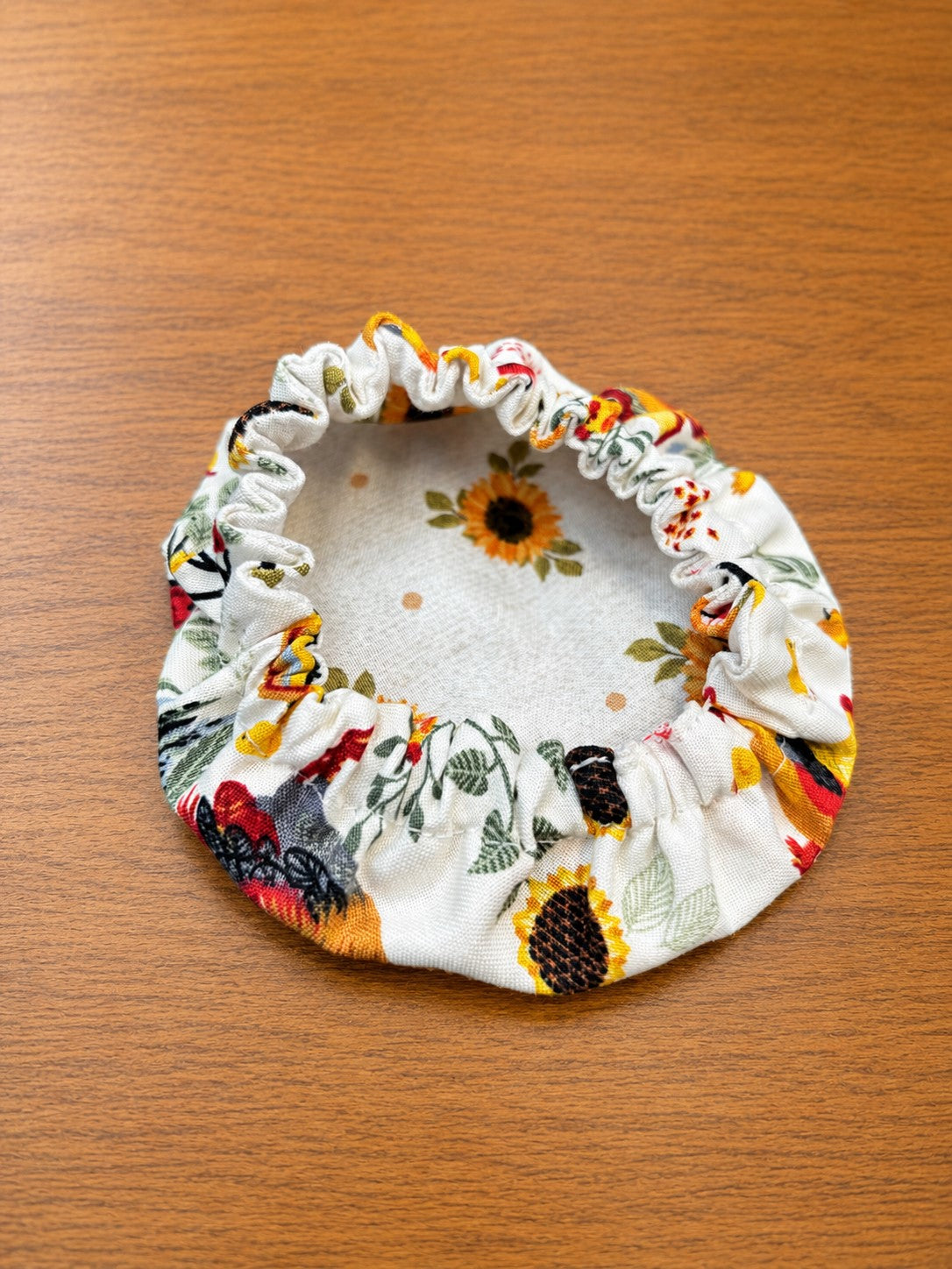 Chicken & Coops / Sunflower Calico Reversible Jar Covers
