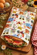 Chicken and Coops Bees Waxed Snack Bag
