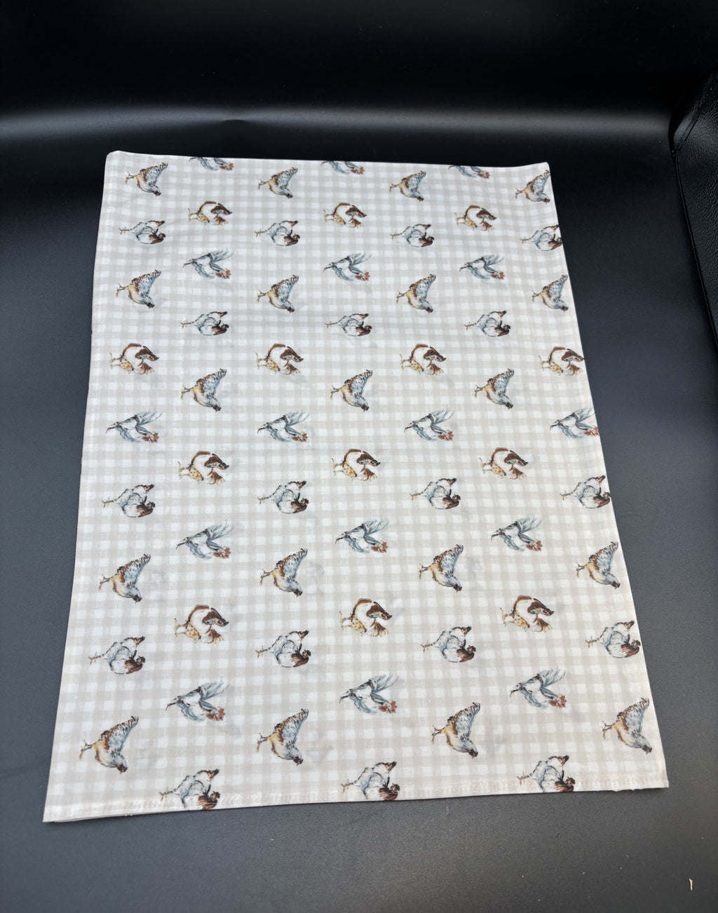 Chicken On Gingham Bees Waxed Bread Bag