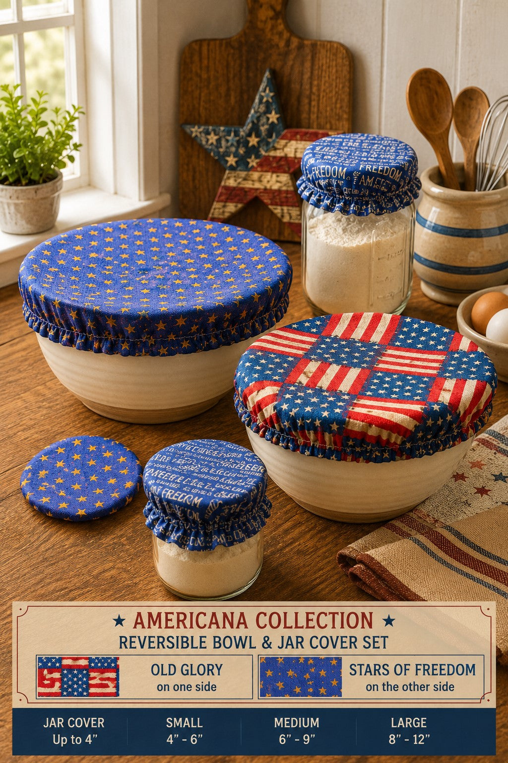 Freedom & Glory Cotton Bowl Cover Set