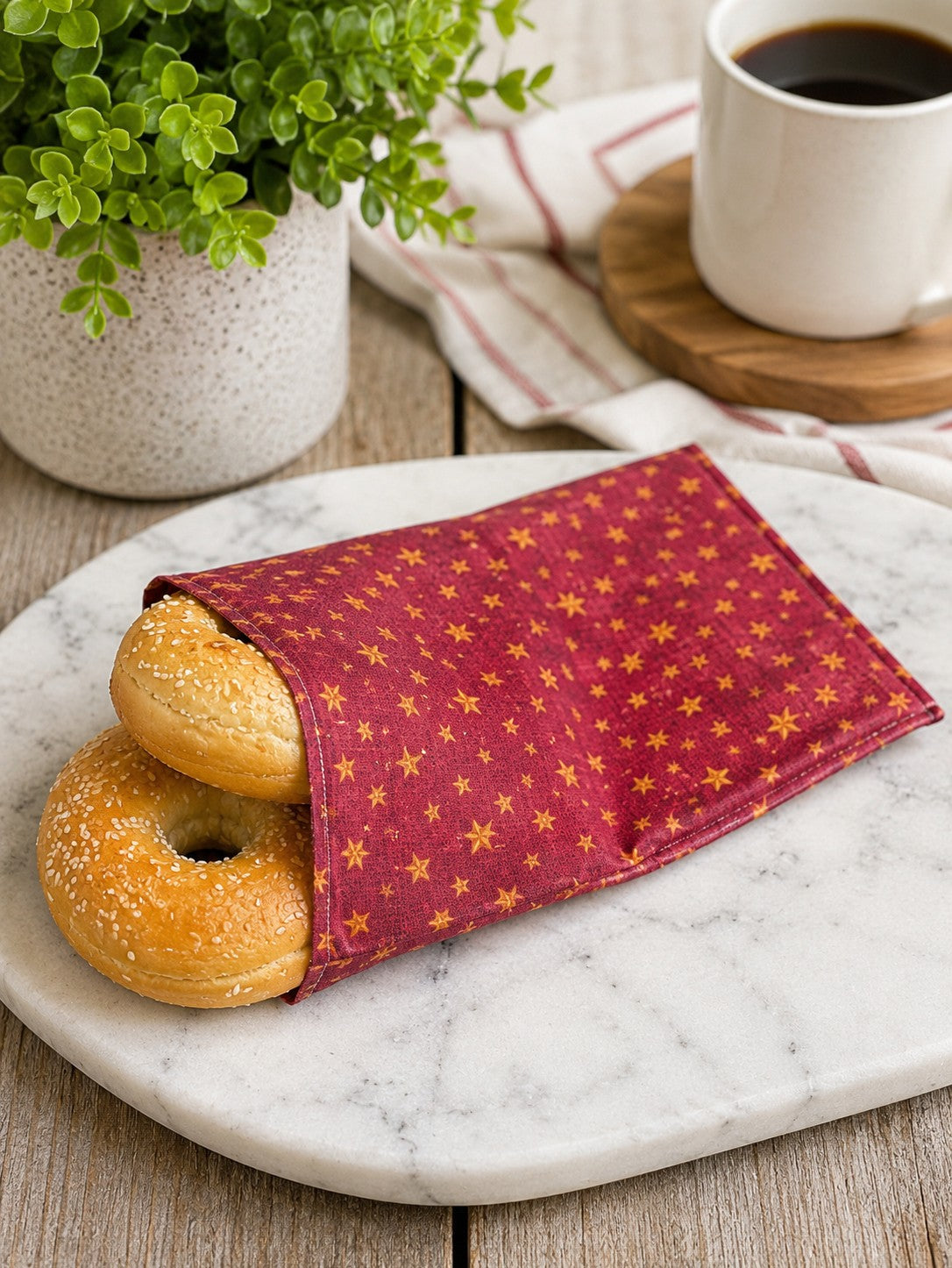 Liberty Stars Bees Waxed Snack Bag