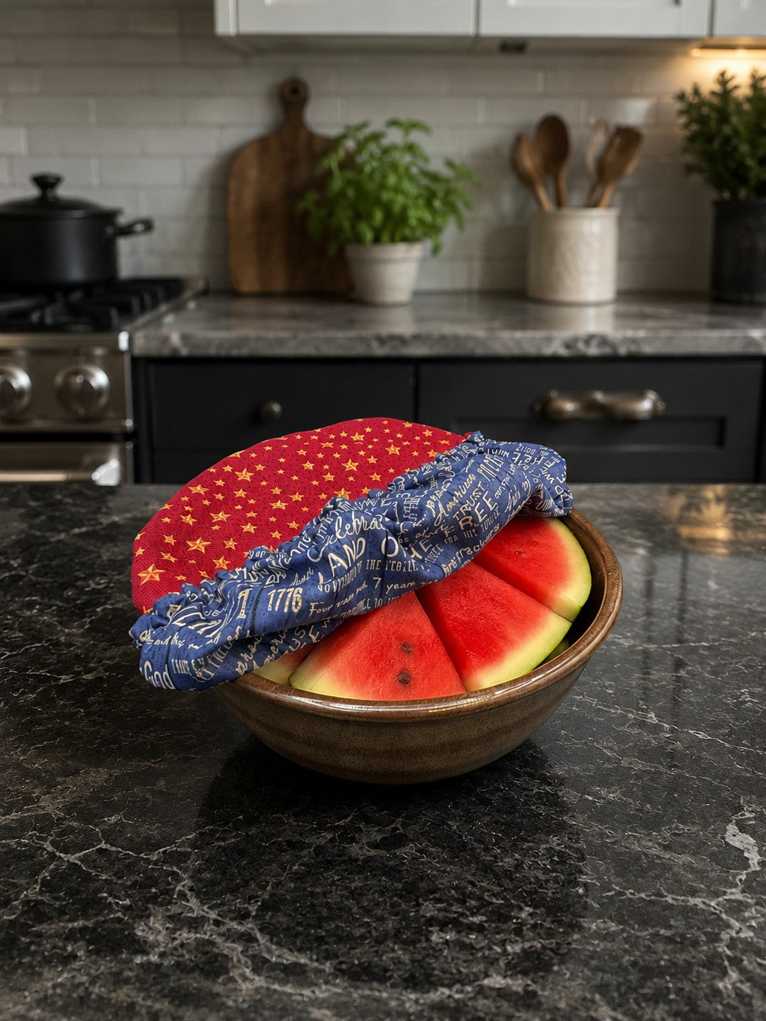 Stars & Freedom Cotton Bowl Cover Set