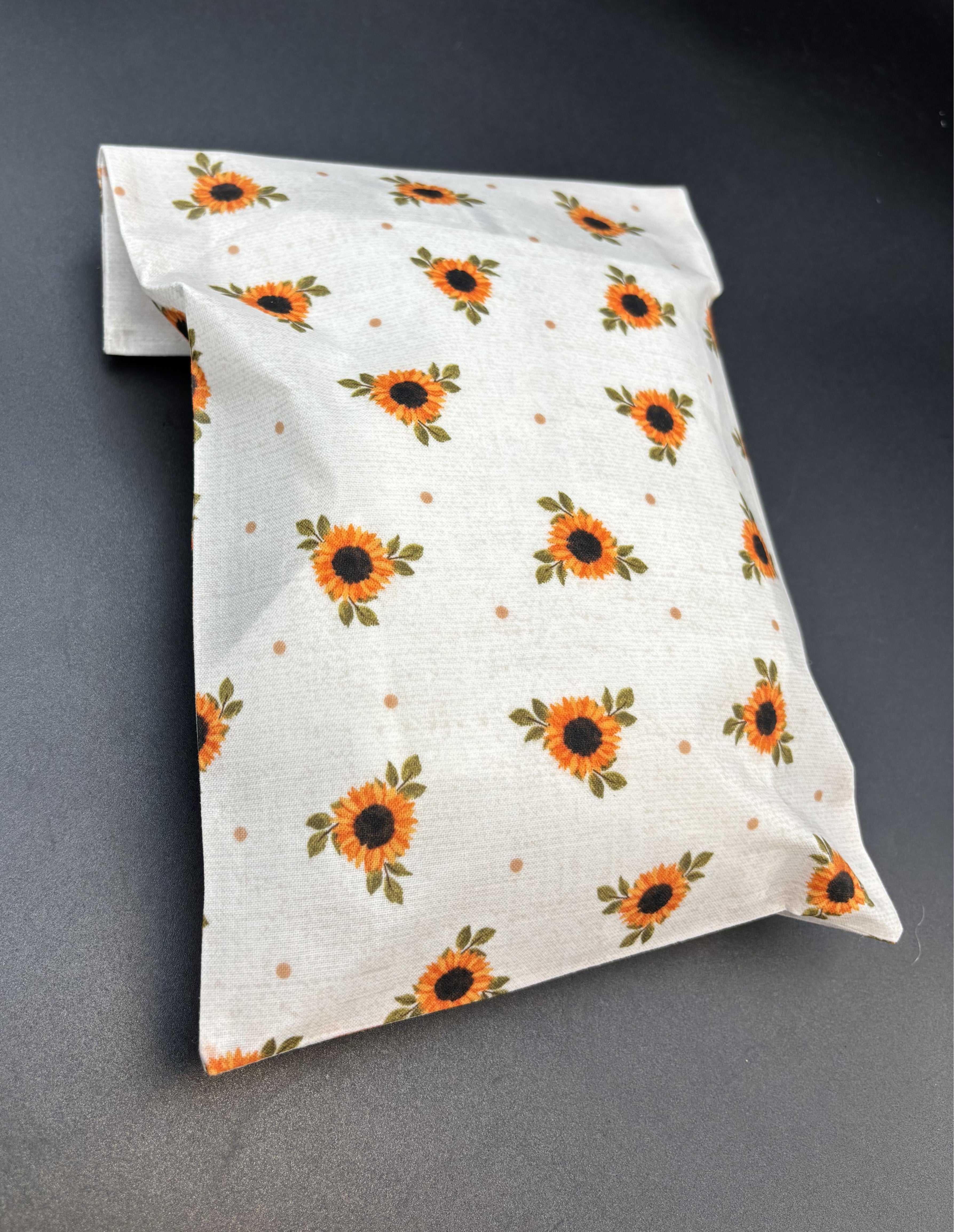 Sunflower Calico Bees Waxed Snack Bag