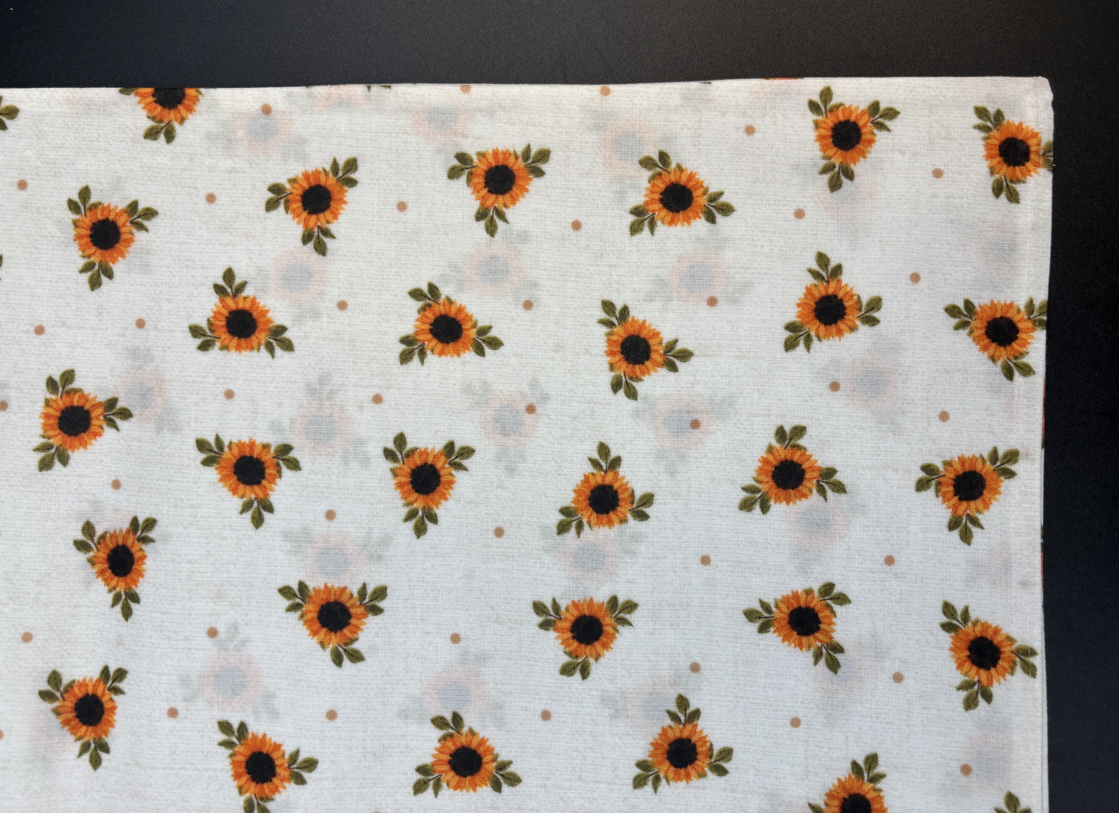 Sunflower Calico Bees Waxed Bread Bag