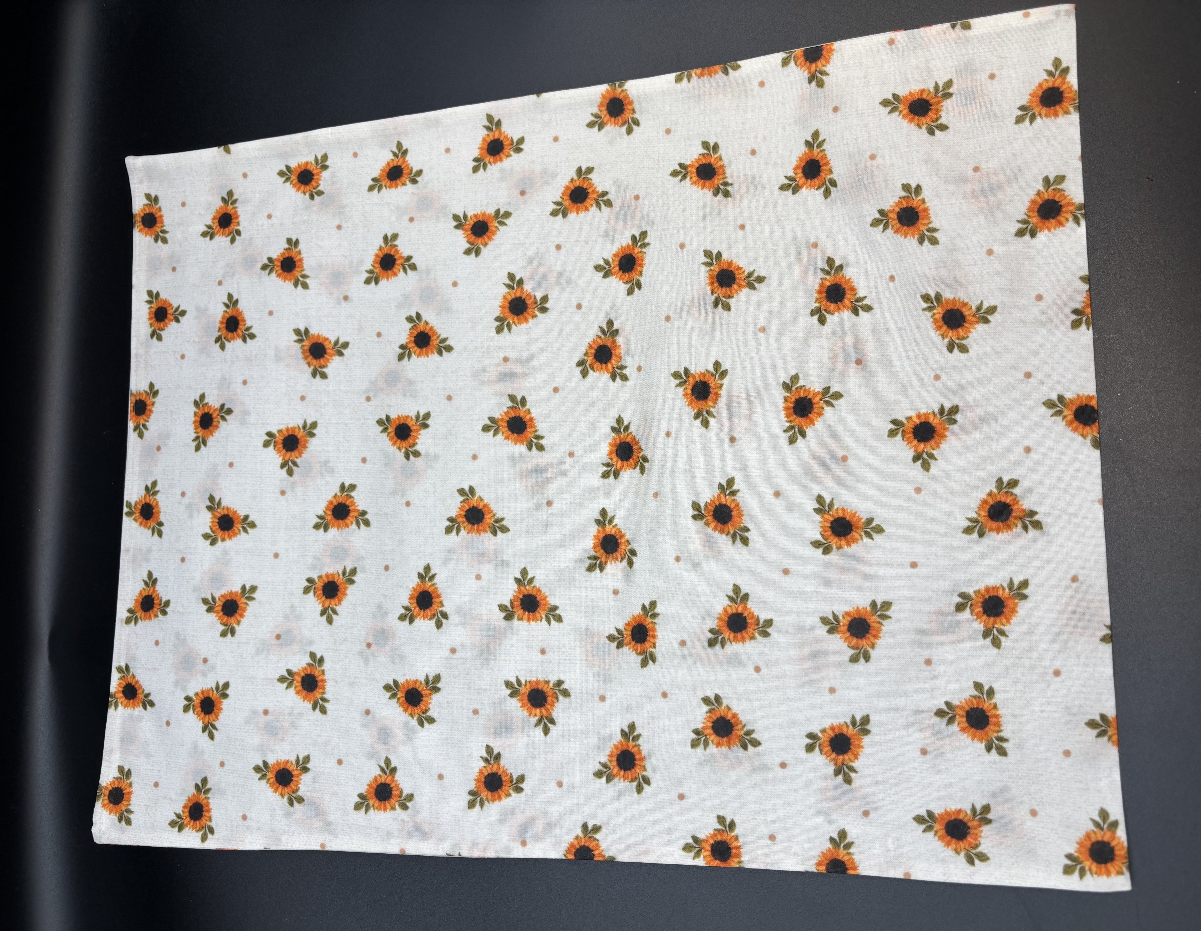 Sunflower Calico Bees Waxed Bread Bag