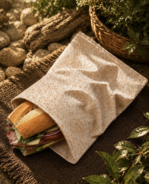 Tan Vine: Beeswax Snack Bag