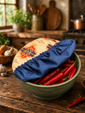 Spirit Trail / Blue Water:  Large Reversible Bowl Cover